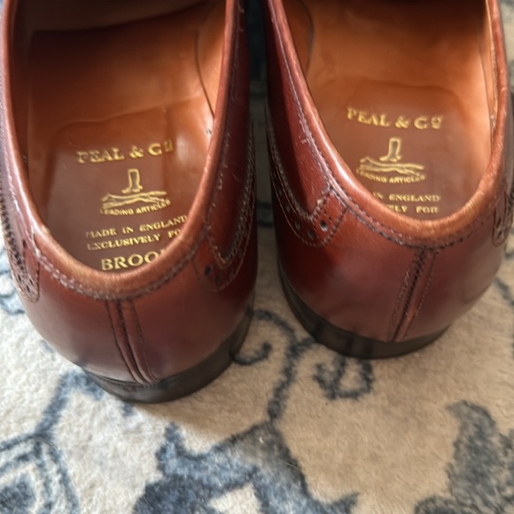 $698 Crockett & Jones Peal & Co Loafer Wingtip US 8 E UK 7 Chestnut Tan - Picture 11 of 11